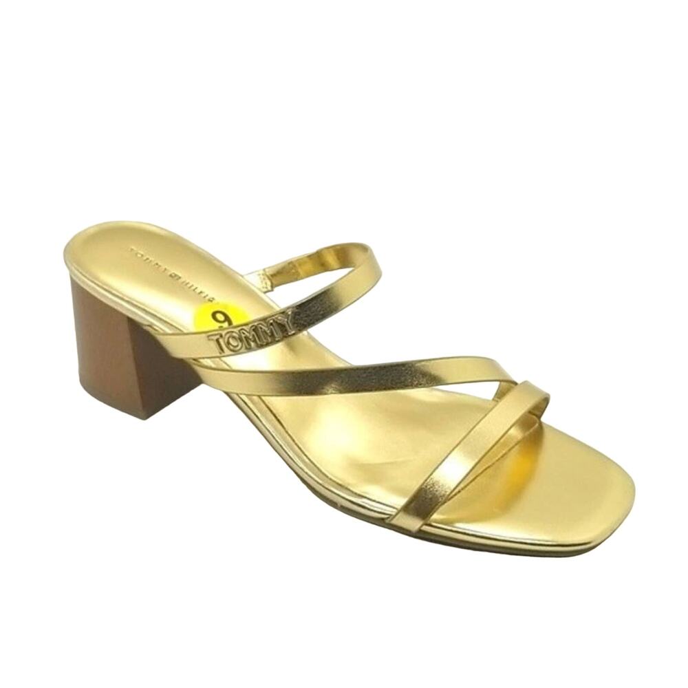 New Tommy Hilfiger Gold Olinda Sandals